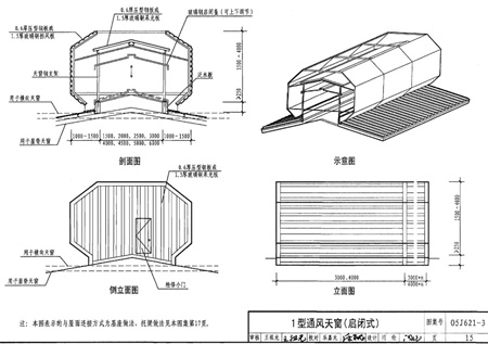 弧线（折线）型通风天窗